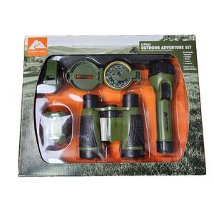 Ozark Trail 5 Piece Outdoor Adventure Set Binoculars Compass Flashlight and More